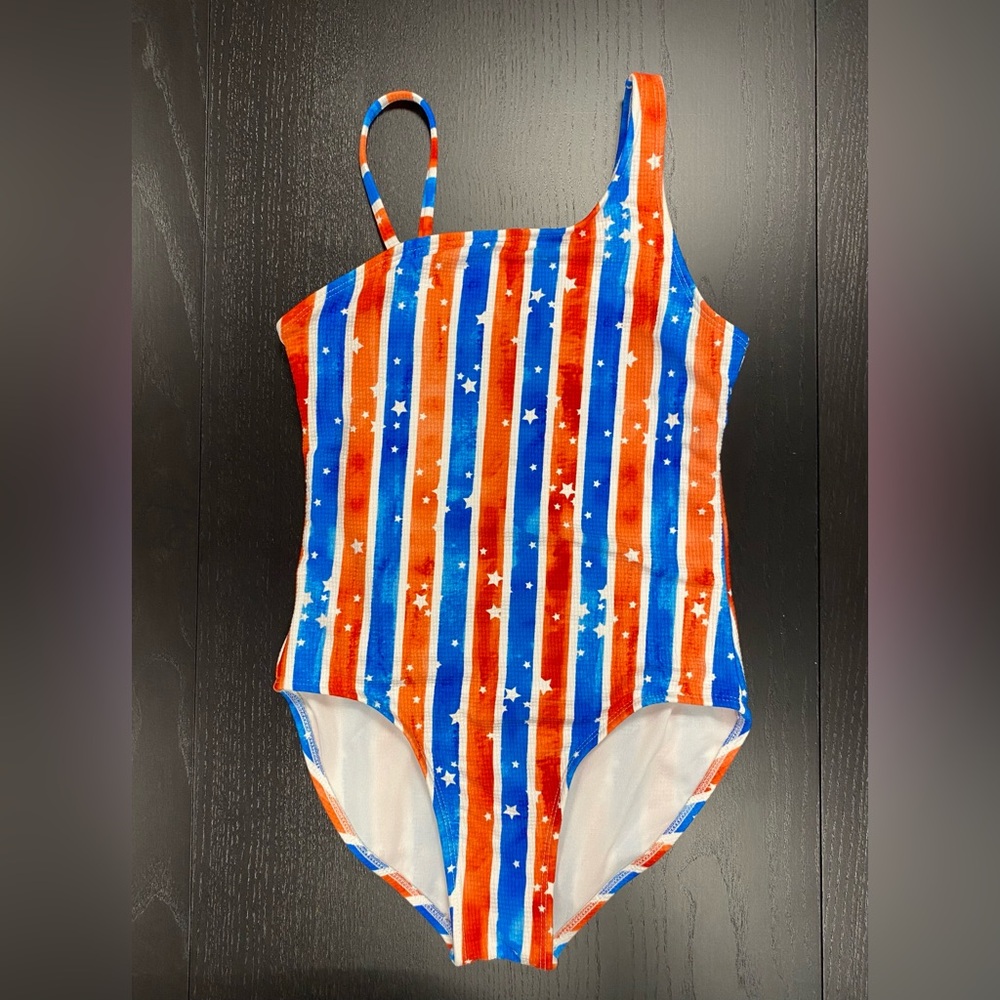 Cat & Jack girls one-piece bathing suit, size 10/12 large